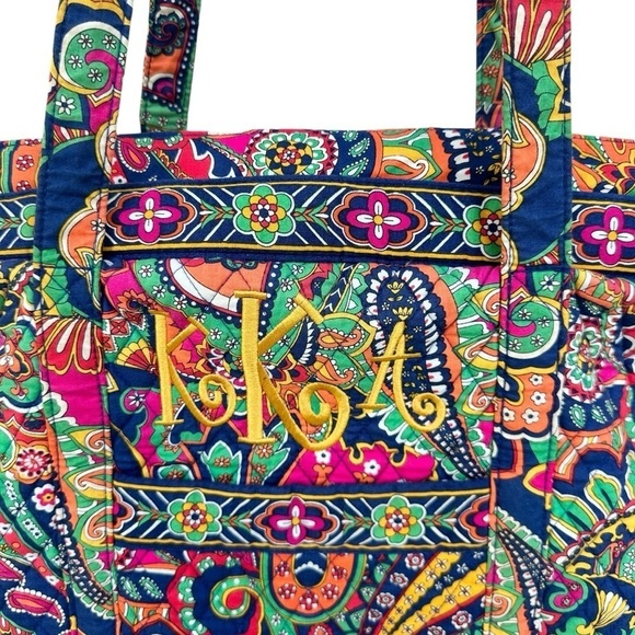 Vera Bradley large duffle bag overnight carry-on shoulder travel weekender zip - Picture 10 of 15
